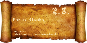 Makis Bianka névjegykártya