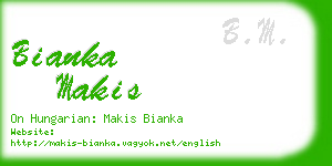 bianka makis business card